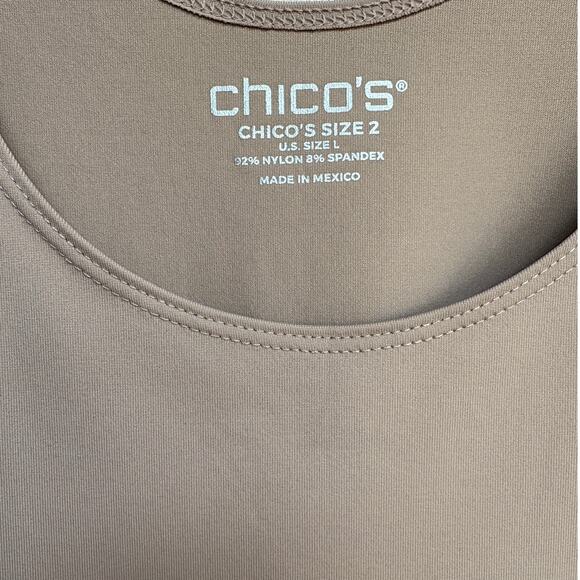 Chicos Neutral Tone Nylon Spandex Blend Foundation - Tank Top size L - Picture 2 of 4